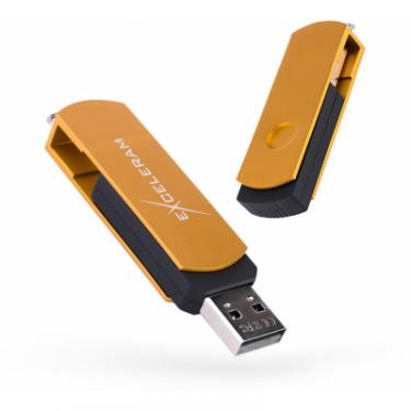 USB флеш накопитель eXceleram 32GB P2 Series Gold/Black USB 2.0 Фото