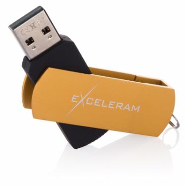 USB флеш накопитель eXceleram 32GB P2 Series Gold/Black USB 2.0 Фото 2