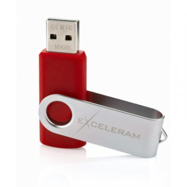 USB флеш накопитель eXceleram 8GB P1 Series Silver/Red USB 2.0 Фото 2