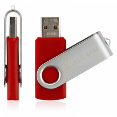 USB флеш накопитель eXceleram 8GB P1 Series Silver/Red USB 2.0 Фото 3