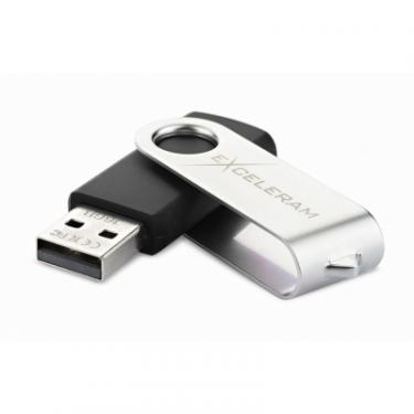 USB флеш накопитель eXceleram 8GB P1 Series Silver/Black USB 2.0 Фото 1