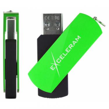 USB флеш накопитель eXceleram 16GB P2 Series Green/Black USB 2.0 Фото 3