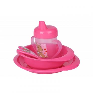 Набор детской посуды Nuvita 12м+ Розовый 5 предметов Фото