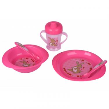Набор детской посуды Nuvita 12м+ Розовый 5 предметов Фото 1