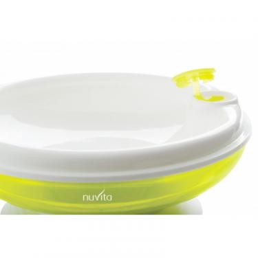 Набор детской посуды Nuvita тарелка с подогревом 6м+ салатовая Фото 1