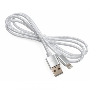 Дата кабель Vinga USB 2.0 AM to Lightning 1m nylon silver Фото 2