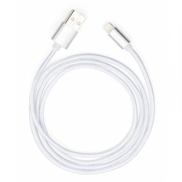 Дата кабель Vinga USB 2.0 AM to Lightning 1m nylon silver Фото 4