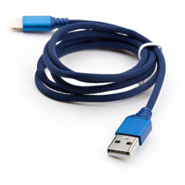 Дата кабель Vinga USB 2.0 AM to Lightning nylon 1m blue Фото 2