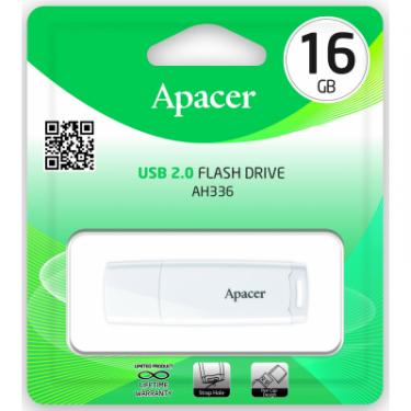 USB флеш накопитель Apacer 16GB AH336 White USB 2.0 Фото 3