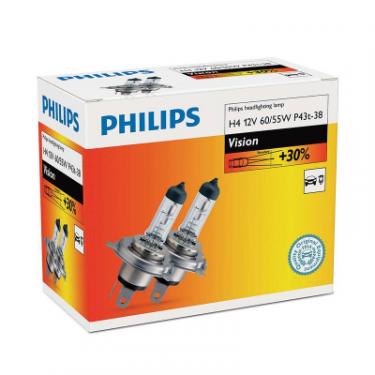 Автолампа Philips H4 Vision, 3200K, 2шт Фото