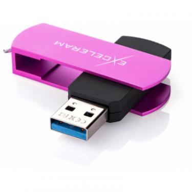 USB флеш накопитель eXceleram 128GB P2 Series Purple/Black USB 3.1 Gen 1 Фото 1