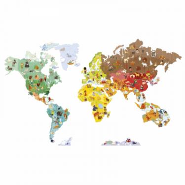 Развивающая игрушка Janod Карта мира с животными Фото