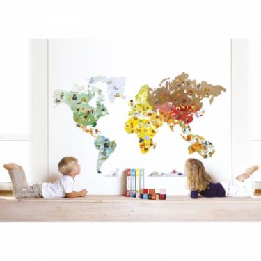 Развивающая игрушка Janod Карта мира с животными Фото 1