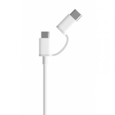 Дата кабель Xiaomi USB 2.0 AM to Micro 5P + Type-C White Фото 1