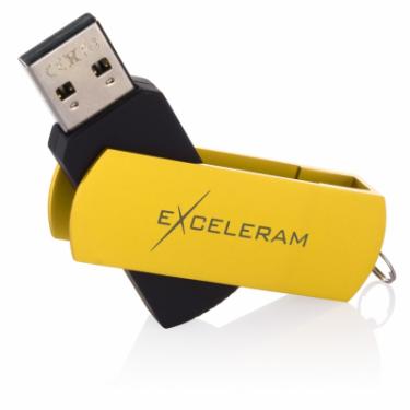 USB флеш накопитель eXceleram 64GB P2 Series Yellow2/Black USB 2.0 Фото 2