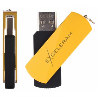USB флеш накопитель eXceleram 64GB P2 Series Yellow2/Black USB 2.0 Фото 3