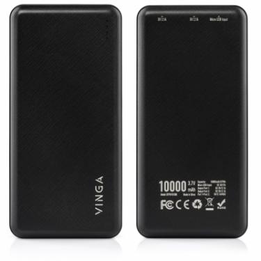 Батарея универсальная Vinga 10000 mAh black Фото 4