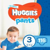Подгузники Huggies Pants 3 для мальчиков (6-11кг) 116 шт (58x2) Фото