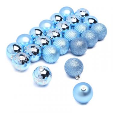Елочная игрушка ColorWay Merry Christmas mix 24 шт (6 см) LIGHT BLUE Фото