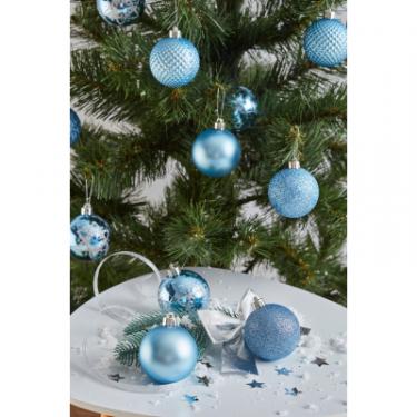 Елочная игрушка ColorWay Merry Christmas mix 24 шт (6 см) LIGHT BLUE Фото 1