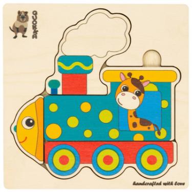 Развивающая игрушка Quokka Пазл-мозаика Поезд Фото 1