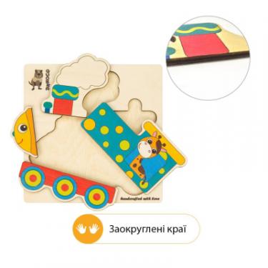 Развивающая игрушка Quokka Пазл-мозаика Поезд Фото 2