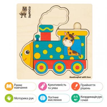 Развивающая игрушка Quokka Пазл-мозаика Поезд Фото 5