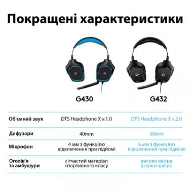 Наушники Logitech G432 7.1 Surround Sound Wired Gaming Headset Фото 6