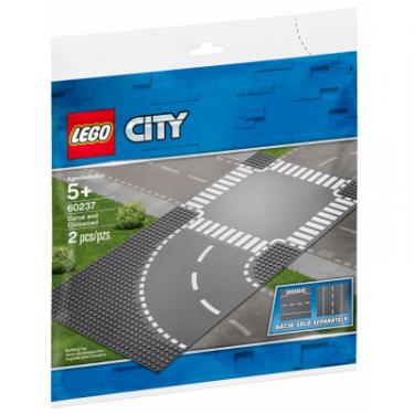 Конструктор LEGO City Поворот и перекрёсток 2 детали Фото