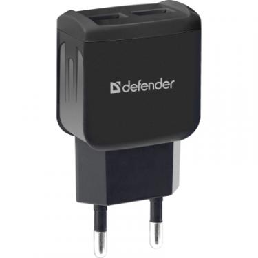 Зарядное устройство Defender EPA-13 black, 2xUSB, 5V/2.1A, package Фото