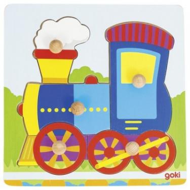 Развивающая игрушка Goki Пазл-вкладыш Поезд Фото