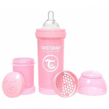 Бутылочка для кормления Twistshake антиколиковая 260 мл, светло-розовая Фото 1