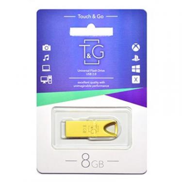 USB флеш накопитель T&G 8GB 117 Metal Series Gold USB 2.0 Фото 1