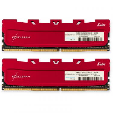 Модуль памяти для компьютера eXceleram DDR4 32GB (2x16GB) 3200 MHz Red Kudos Фото