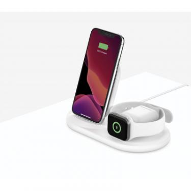 Зарядное устройство Belkin 3-in-1 Wireless Pad/Stand/Apple Watch, white Фото 5