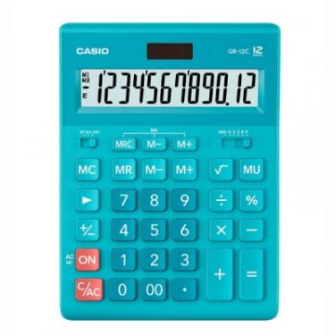 Калькулятор Casio GR-12C-LB-W-EP блакитний Фото