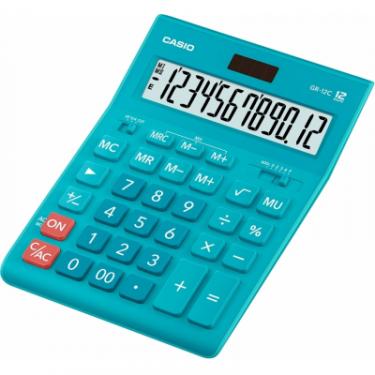 Калькулятор Casio GR-12C-LB-W-EP блакитний Фото 1