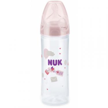 Бутылочка для кормления Nuk New Classic 250 мл 6+ мес роз. силик.соска Фото