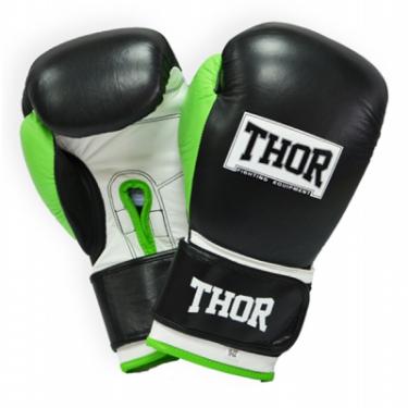 Боксерские перчатки Thor Typhoon 10oz Black/Green/White Фото