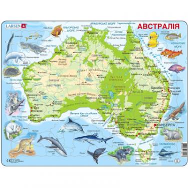 Пазл Larsen рамка-вкладыш Карта Австралии - животный мир Фото