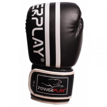 Боксерские перчатки PowerPlay 3010 14oz Black/White Фото 3