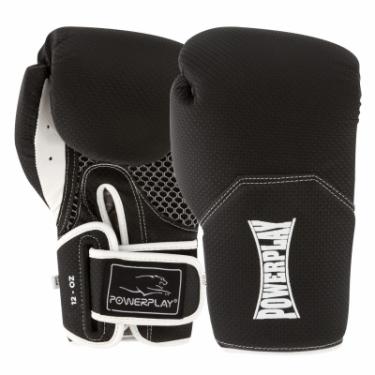 Боксерские перчатки PowerPlay 3011 14oz Black/White Фото