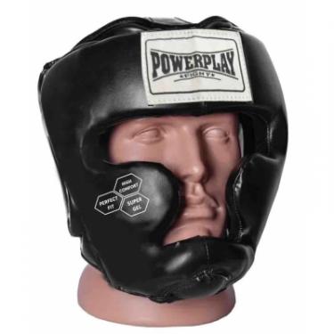 Боксерский шлем PowerPlay 3043 L Black Фото 1