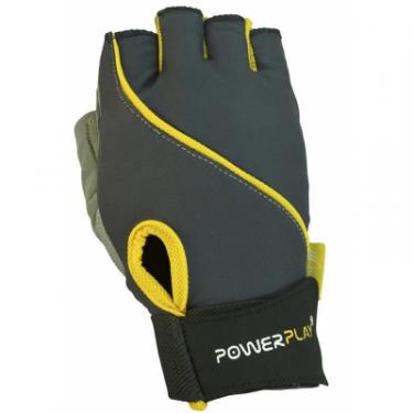 Перчатки для фитнеса PowerPlay 1725B XS Grey/Yellow Фото