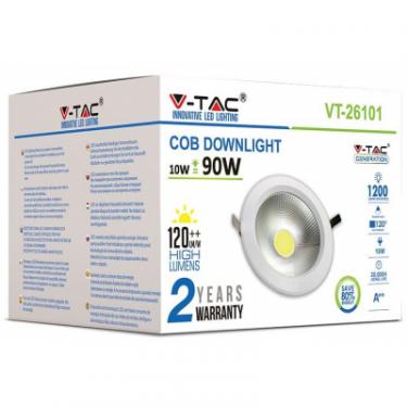 Светильник точечный V-TAC LED 10W, SKU-1272, 230V, 6.4K, 1200Lm Фото 10