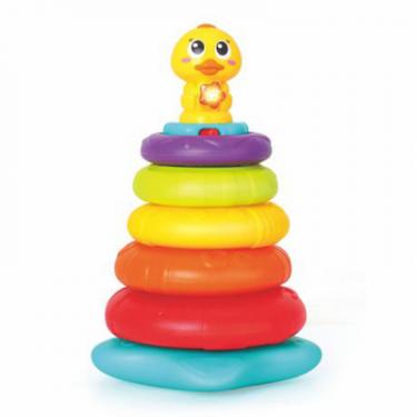 Игровой набор Hola Toys Музыкальная пирамидка Уточка с подсветкой Фото