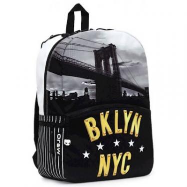 Рюкзак школьный Mojo Бруклин Нью Йорк Черно-белый Фото