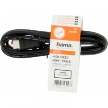 Кабель мультимедийный Hama HDMI to HDMI 1.5m Black Фото 1