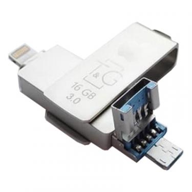 USB флеш накопитель T&G 16GB 004 Metal Series USB 3.0/Lightning Фото 2