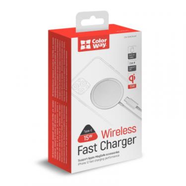 Зарядное устройство ColorWay MagSafe Charger 15W (White) Фото 4